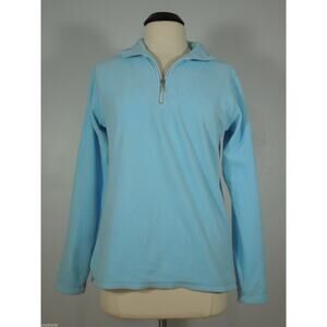DEVON & JONES Sweatshirt M MEDIUM Blue Fleece Half Way Zip